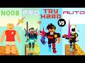 Noob VS Pro VS Tryhard VS Auto Clicker Roblox Skywars