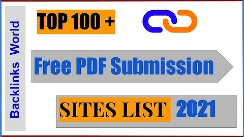 TOP PDF Submission Sites List | What is PDF Submission in SEO? | How to do PDF SEO