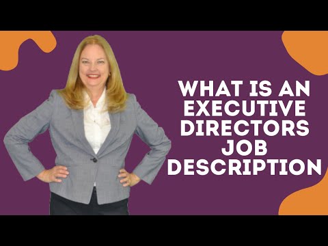 What is an Executive Directors Job Description