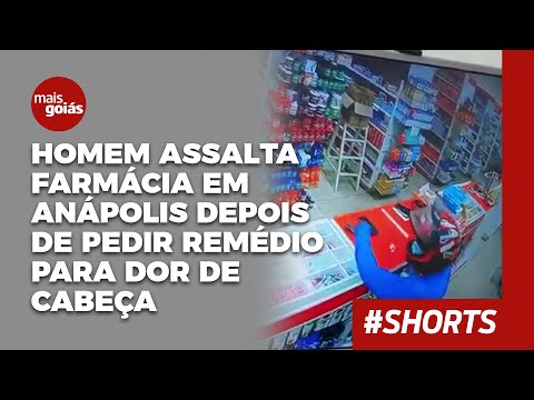 Homem assalta farmácia em Anápolis depois de pedir remédio para dor de cabeça