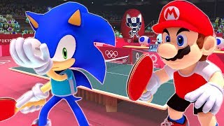 Mario and Sonic Olympics 2020 Two Player Mode Racing Gymnastics Table Tennis