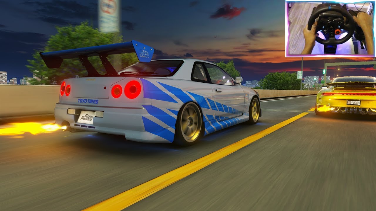 2 Fast 2 Furious Nissan Skyline R34 GTR - Assetto Corsa - Steering ...