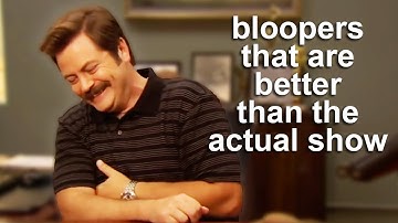 parks and rec bloopers that are funnier than the actual show | Parks & Recreation | Comedy Bites