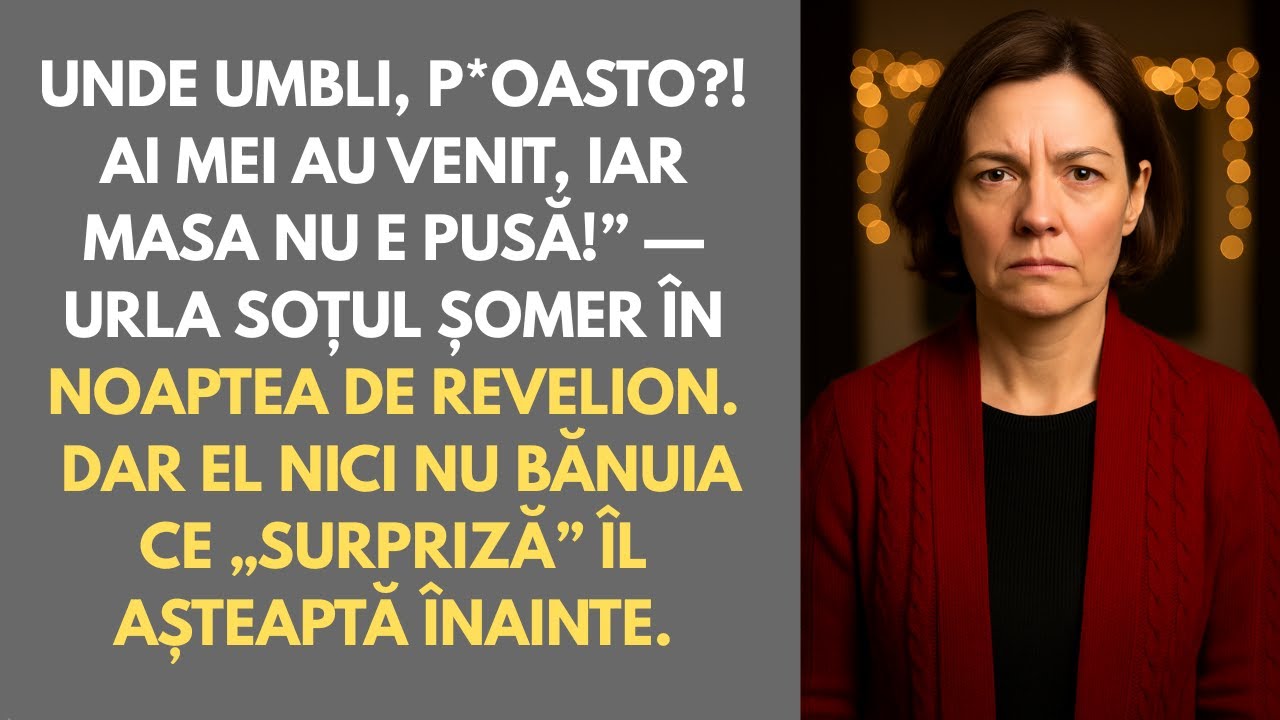 Unde hoinărești? Familia mea s-a adunat, iar masa nu e pusă!—urla soțul șomer în noaptea de Anul Nou