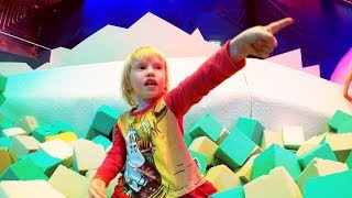 Indoor Playground Family Fun For Kids Part 8 With Spelling | Ball Pits, Slides, Tunnels, Rides
