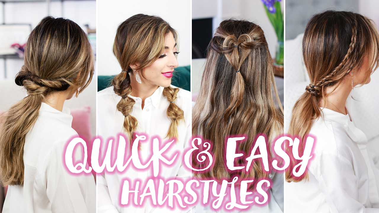 How To: Quick + Easy Hairstyles! | Amelia Liana - YouTube