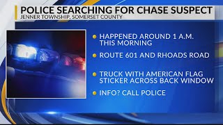 Police search for suspect after chase in Somerset County