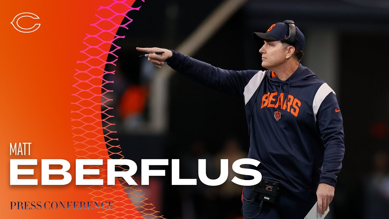 Matt Eberflus praises offensive line for their operation | Chicago Bears -  YouTube