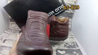 sepatu boot kulit pria JUSTIN OTTO AS 829