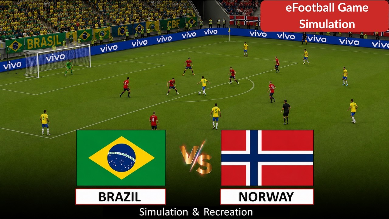 Brazil vs Norway | Round Of 16 - World Cup 2026  | eFootball Video Game Simulation