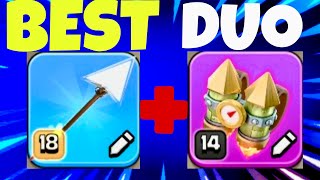 Th18 Rocket Backpack and Gaint Arrow ! Best duo in clash of clans right now 