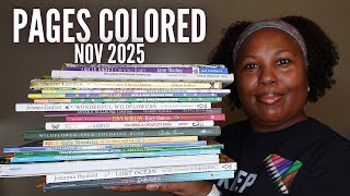 Completed Pages & WIPS | November 2025 | Adult Coloring