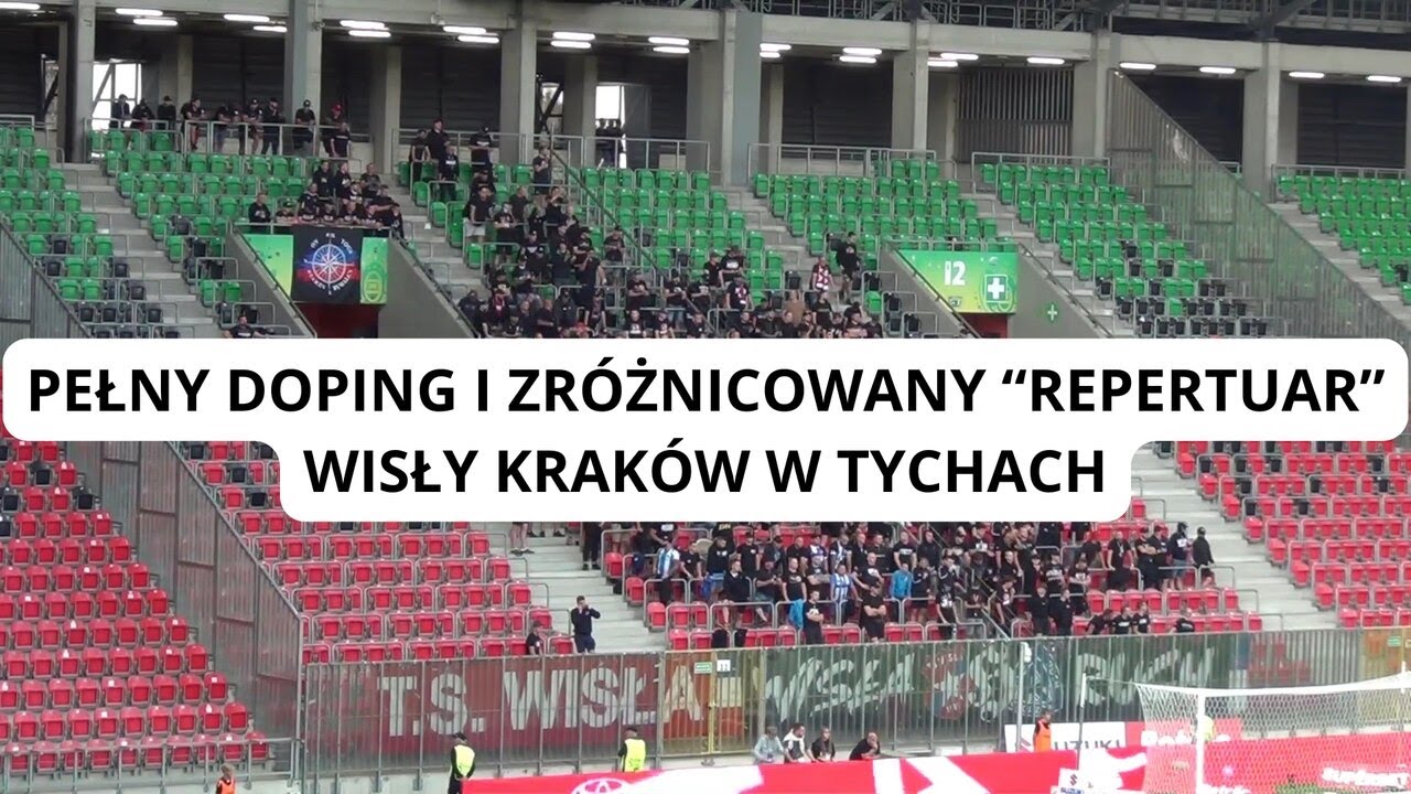 PEŁNY DOPING WISŁY KRAKÓW W TYCHACH, LAWINA „UPRZEJMOŚCI” #WISŁAKRAKÓW #GKSTYCHY #LEGIAWARSZAWA