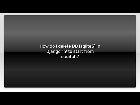 How do I delete DB (sqlite3) in Django 1.9 to start from scratch?