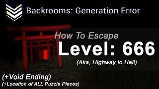 How to Escape Level 666 (Hallway to Hell) in Backrooms Generation Error Roblox