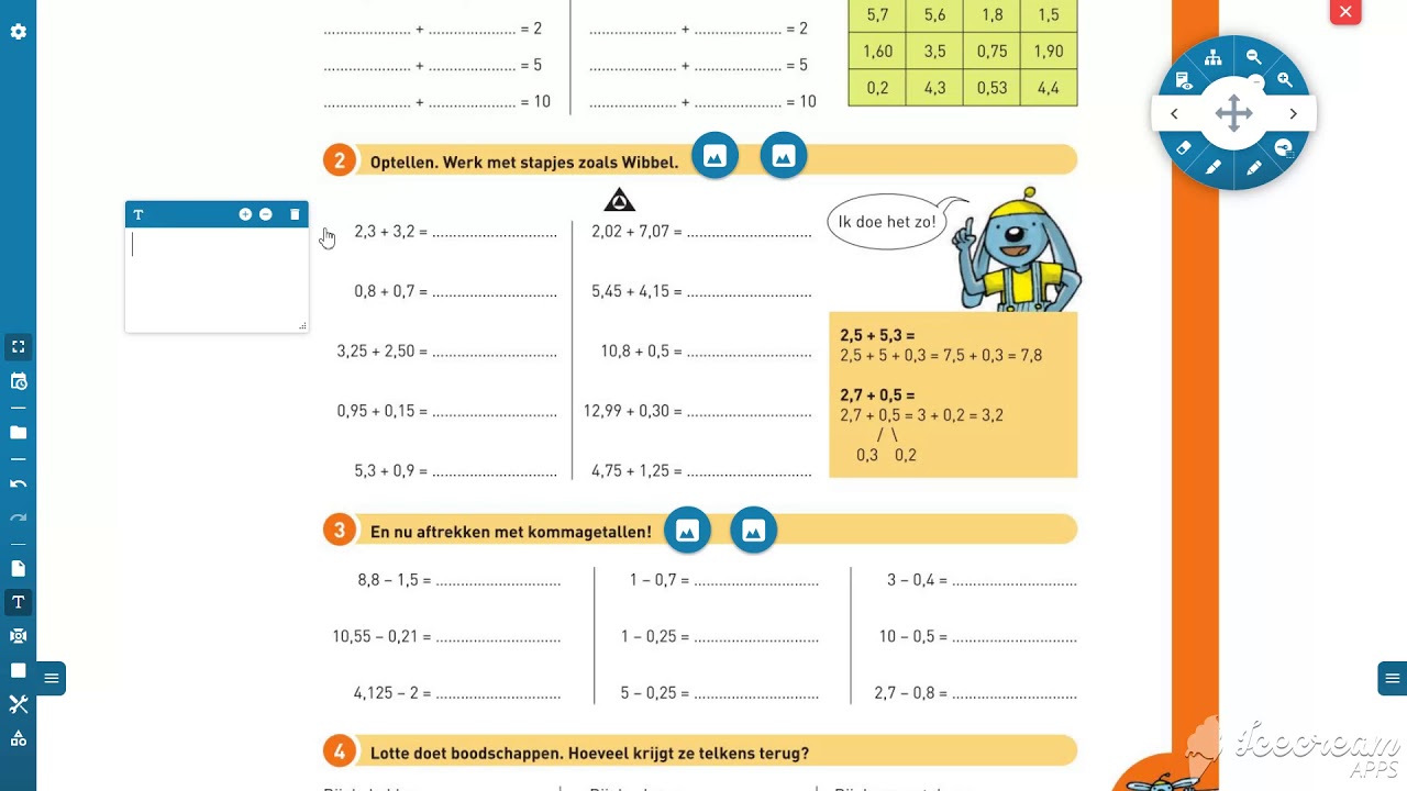 Les 135: hoofdrekenen met kommagetallen (uitleg blz 13)