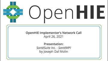 OpenHIE Implementers Network: SantéSuite Inc. - SantéMPI