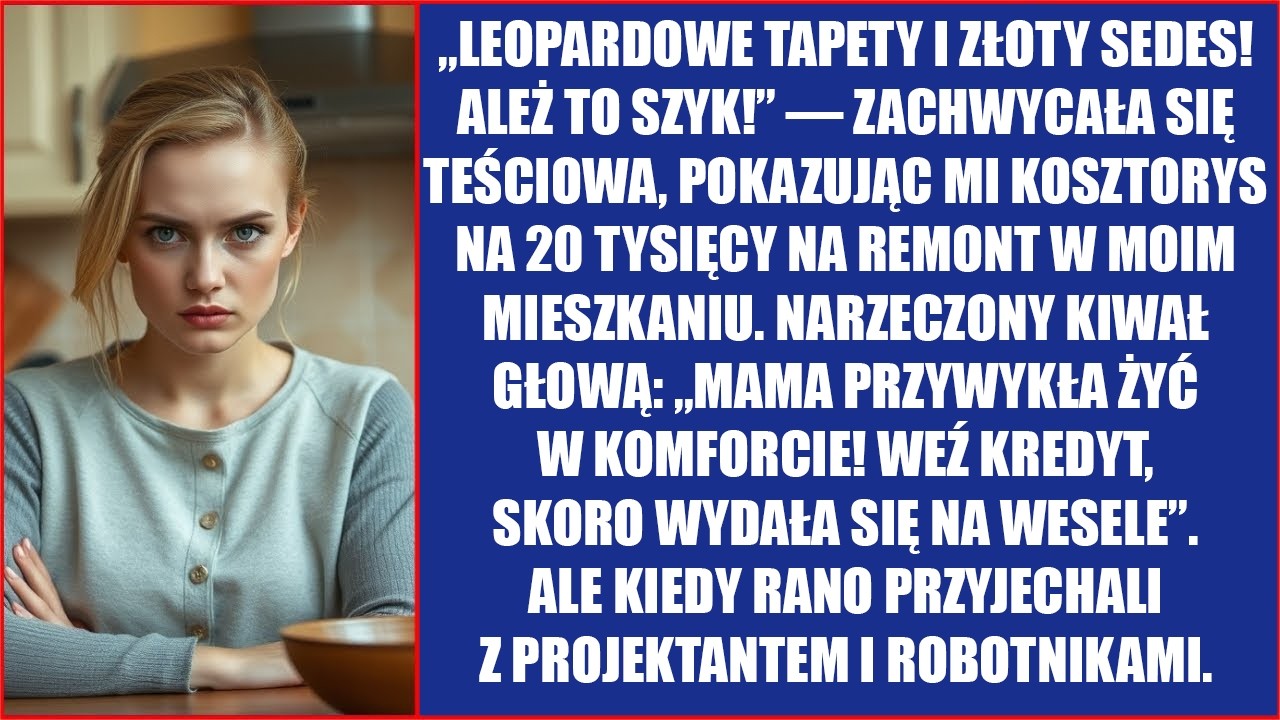 Leopardowe tapety i złoty sedes! Teściowa podała mi kosztorys remontu w MOIM mieszkaniu.