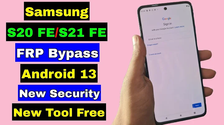 Final ! Samsung S20 FE/S21 FE FRP Bypass New Security Android 13 | Samsung S20 FES/21 FE FRP Unlock