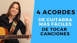 4 Acordes de Guitarra para Principiantes FÁCILES para Canciones REALES