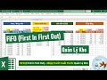 Phương pháp FIFO trong Quản lý kho (Nhập Xuất Tồn) bằng Excel