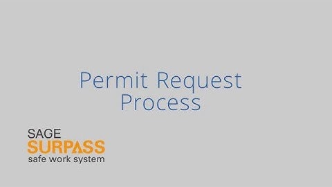 Permit To Work With SageSURPASS