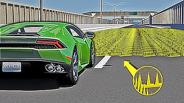 200 Spike Strip Crash Test Challenge #1 - BeamNG Drive