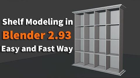 Shelf Modeling in Blender 2.93. Modern Book Shelf model in Blender 2.93