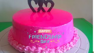 Friendship Day strawberry glaze cake ||glaze cake||cake