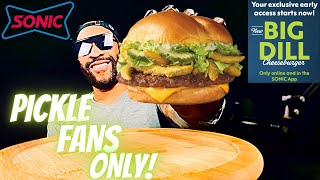 SONIC NEW BIG DILL CHEESEBURGER 4K | HONEST REVIEW