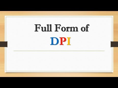 Full Form Of Dpi || Did You Know