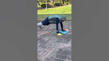 Push-up, Bird Dog, Move Cone Exercise | Finish Stack Of Cones Both Sides | #pushups #birddog #cone