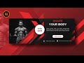 Illustrator Tutorial | Web Banner Design  (Fitness Gym)