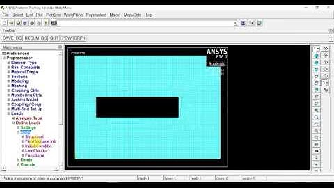 Rectangular Plate with hole in ANSYS - (VIT Syllabus) - by Ankit Krin