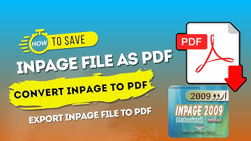 How To Save Inpage File As PDF | How To Export Inpage File To PDF | Convert InPage to PDF