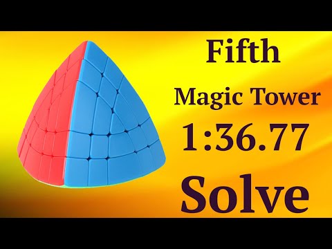 Fifth Magic Tower Solve 1:36.77 | Magic Tower 5x5 Сборка на скорость