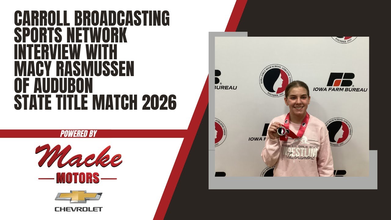 Carroll Broadcasting Sports Network interview with Macy Rasmussen of Audubon after title match 2026