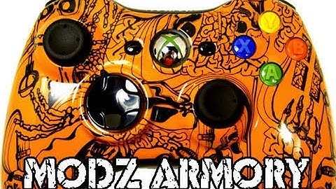 Custom Xbox 360 Controller - Orange Skullz | Modz Armory