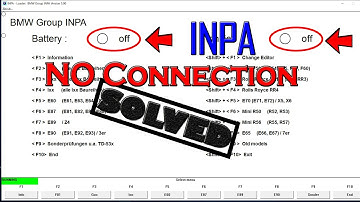 BATTERY AND IGNITION ARE STILL OFF NO CONNECTION FOR INPA ISTA NCS EXPERT #BMW #INPA #OBD
