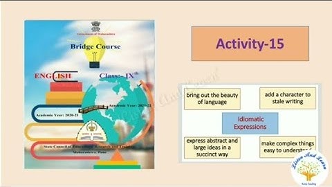 Std.9th English Bridge course Activity -15