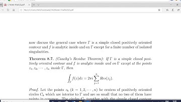 Video on Residue Theorem