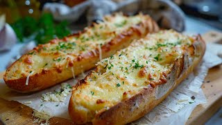 Homemade Garlic Bread With Cheese Recipe • Easy Cheesy Garlic Bread • Cheese Toastie • Garlic Butter