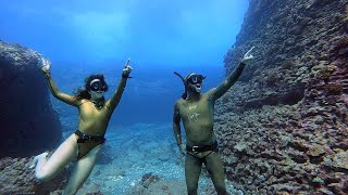 Underwater Mountains! Freediving China Wall in Hawaii