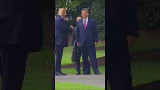 Trump Shows Chinese President Marine One & South Lawn #breakingnews #donaldtrump #worldnews