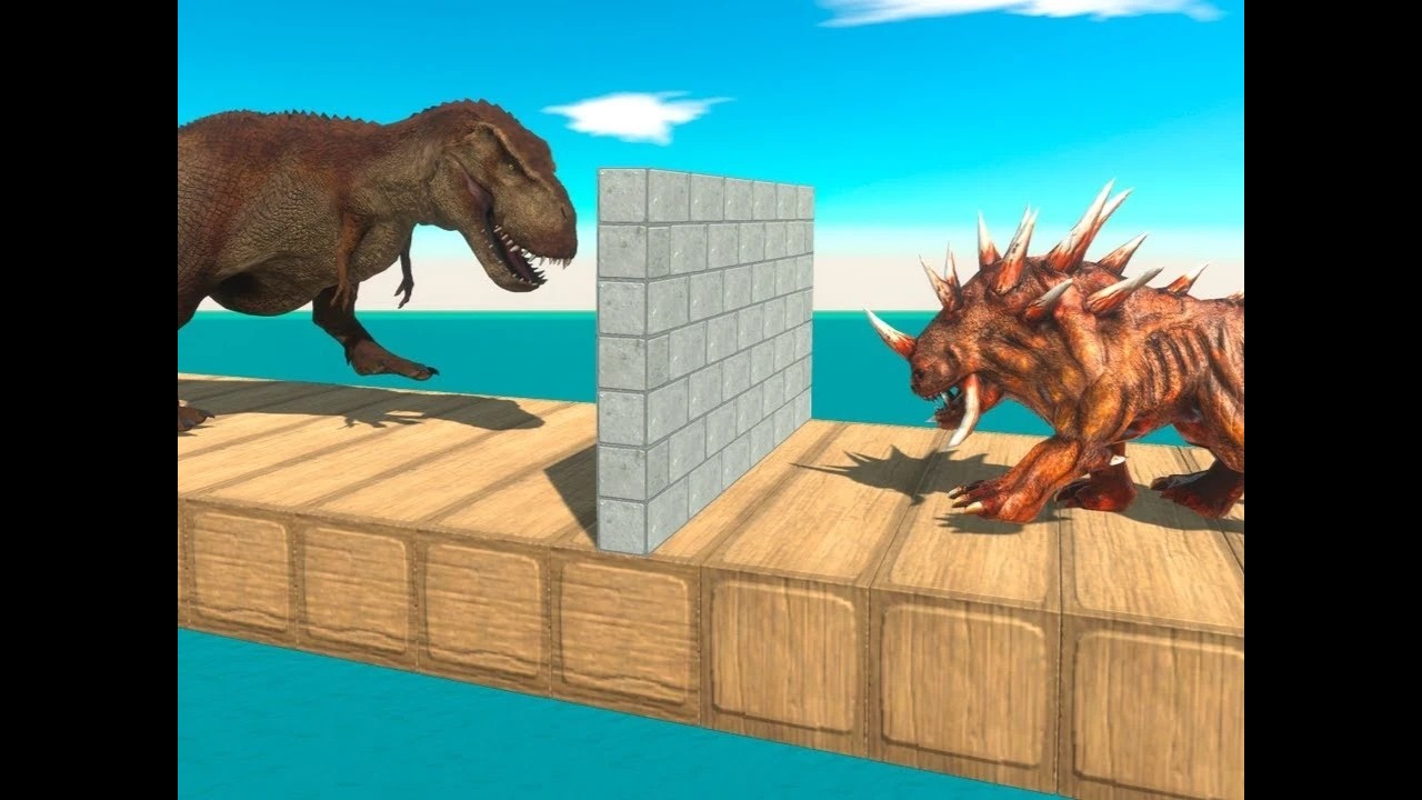 Wall Battle Showdown 🦍🦕 | 1v1 Primate vs Herbivore Dinosaur in Animal Battle Simulator!