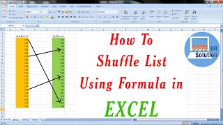 How to Shuffle List using formula in EXCEL