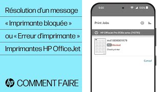 Résolution d’un message de type « Imprimante bloquée » ou « Erreur d’imprimante » | HP Support