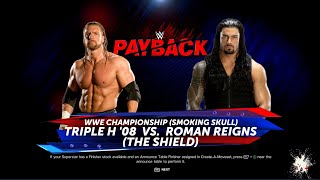 WWE 2K24 WWE CHAMPIONSHIP (SMOKING SKULL)TRIPLEH '08 VS. ROMAN REIGNS(THE SHIELD)