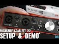 Focusrite scarlett 2i2  setup  demo