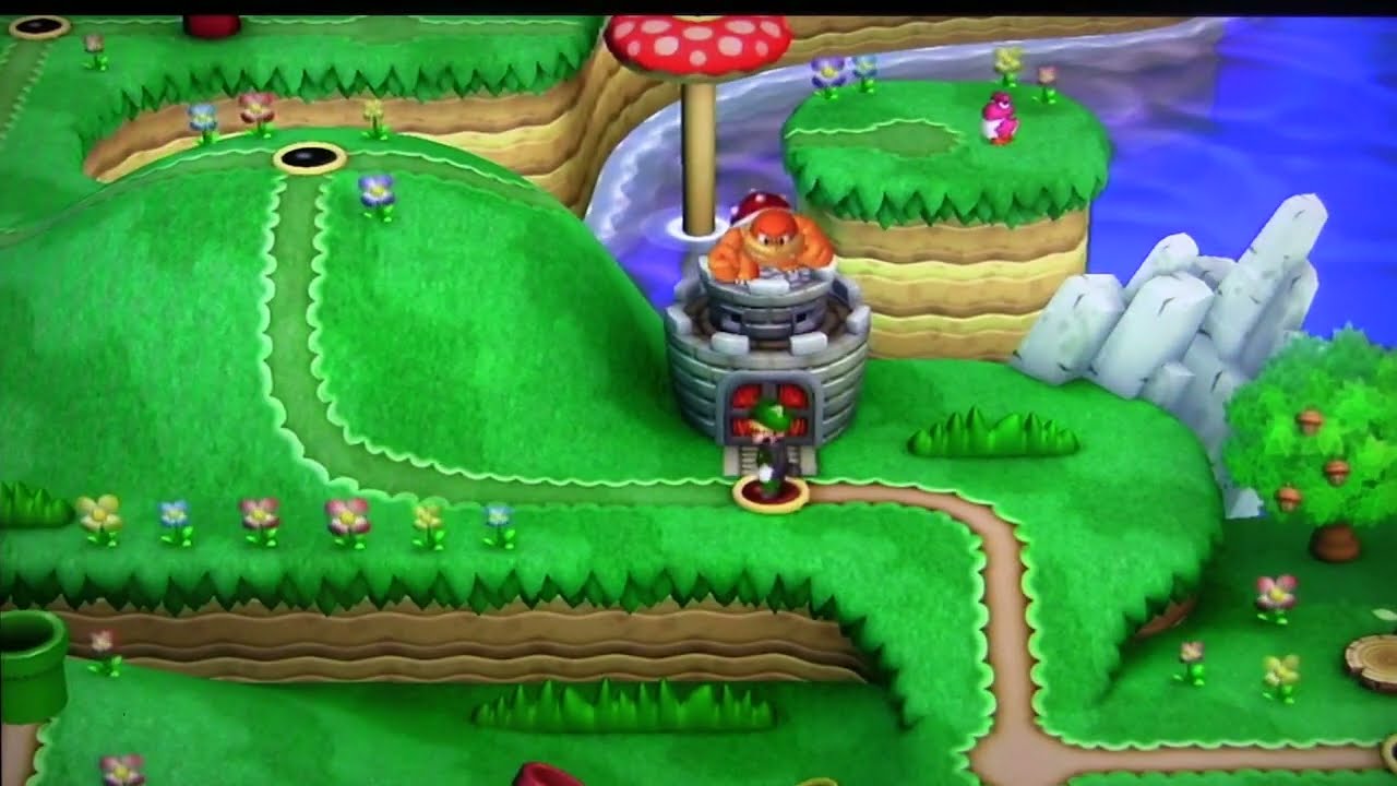 Super Luigi U – Acorn Plains Tower: The Fiery Gear Fortress Run